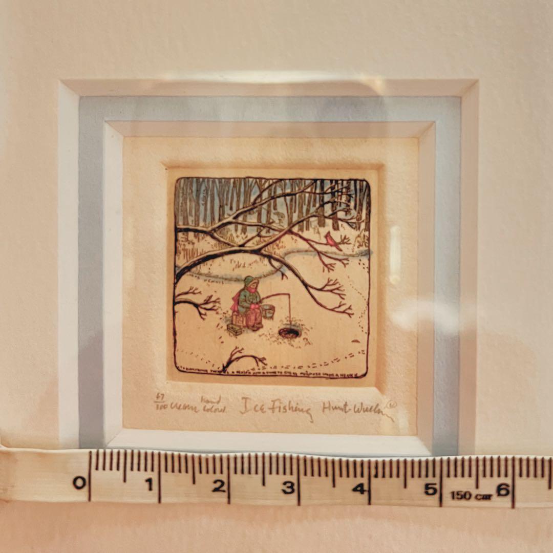 Ice Fishing エッチング 版画 Robert W. Weller