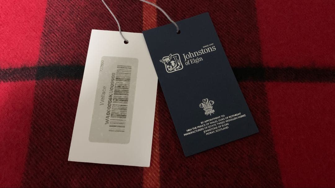 JOHNSTONS(ジョンストンズ)大判ストール　赤