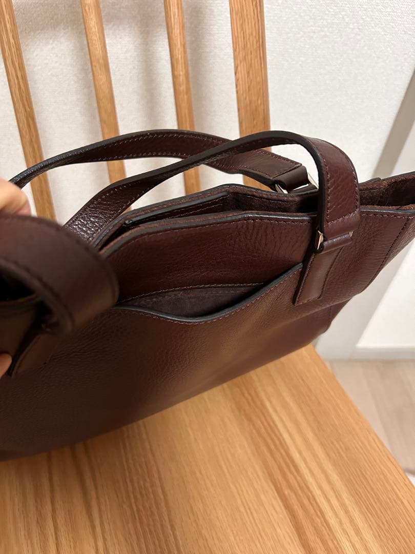 【未使用品】ヒロフ HIROFU レザートートバッグ ブラウン