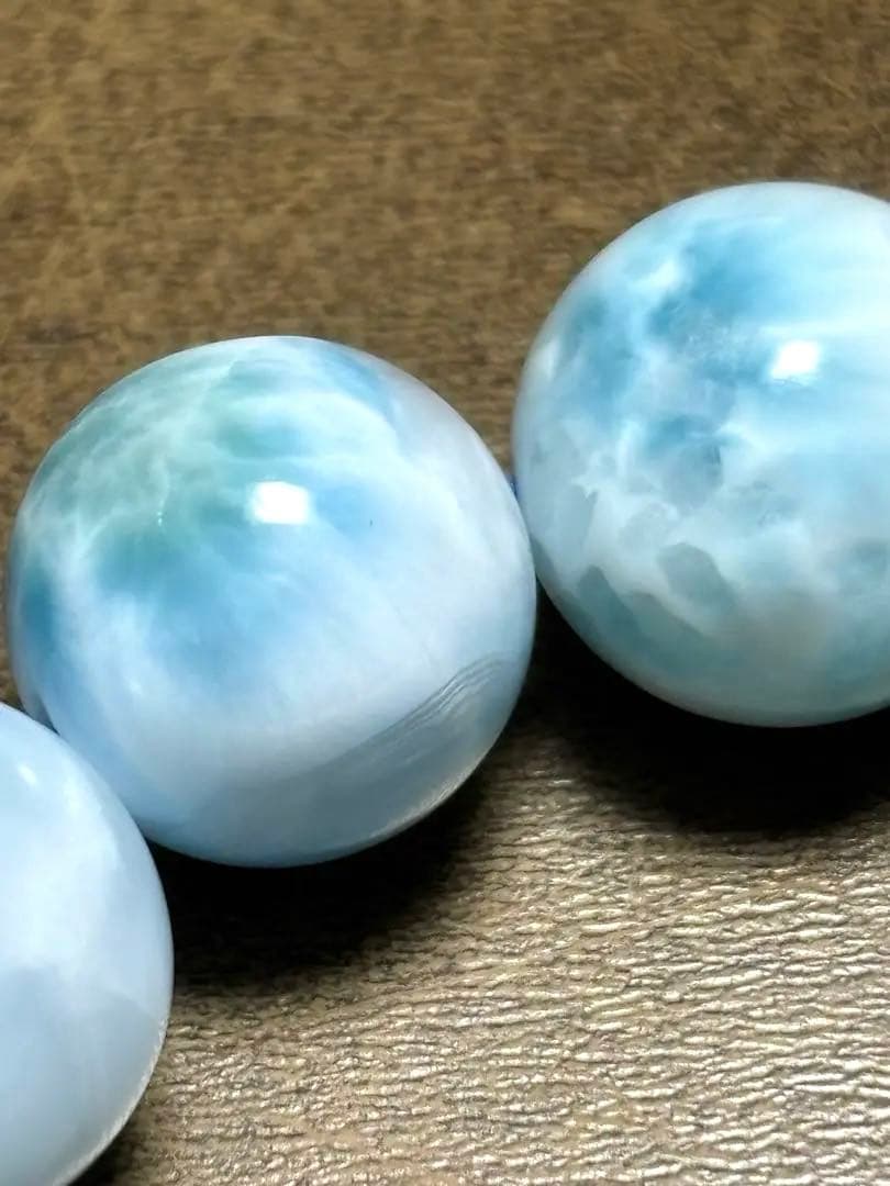 【新入荷】　ラリマー　ブレス13.1〜13.8㎜（新品未使用）波模様　高品質