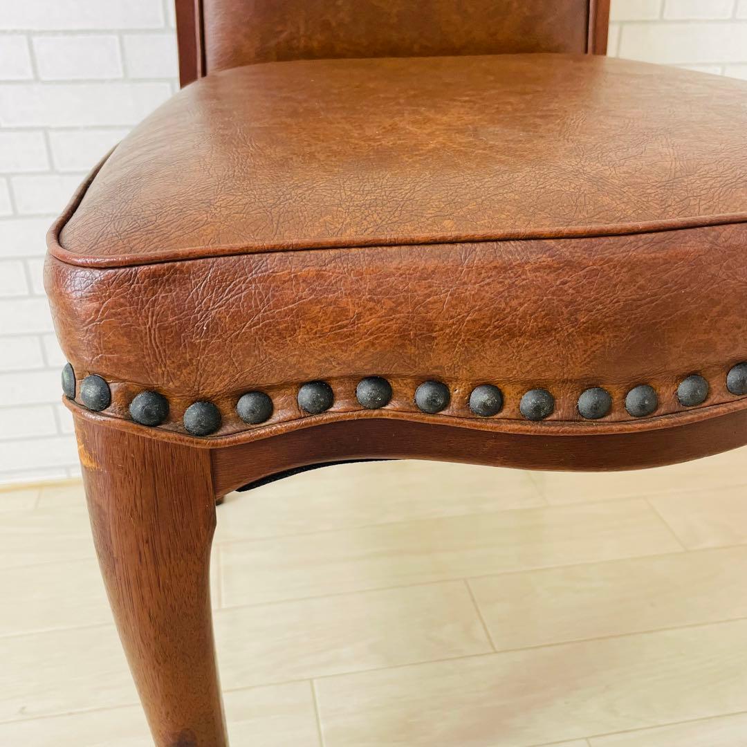 maruni マル二木工 ブラウン ダイニングチェア ベルサイユ 鋲打ち 貴族