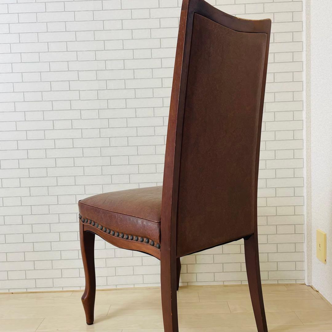 maruni マル二木工 ブラウン ダイニングチェア ベルサイユ 鋲打ち 貴族