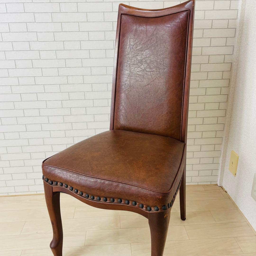 maruni マル二木工 ブラウン ダイニングチェア ベルサイユ 鋲打ち 貴族
