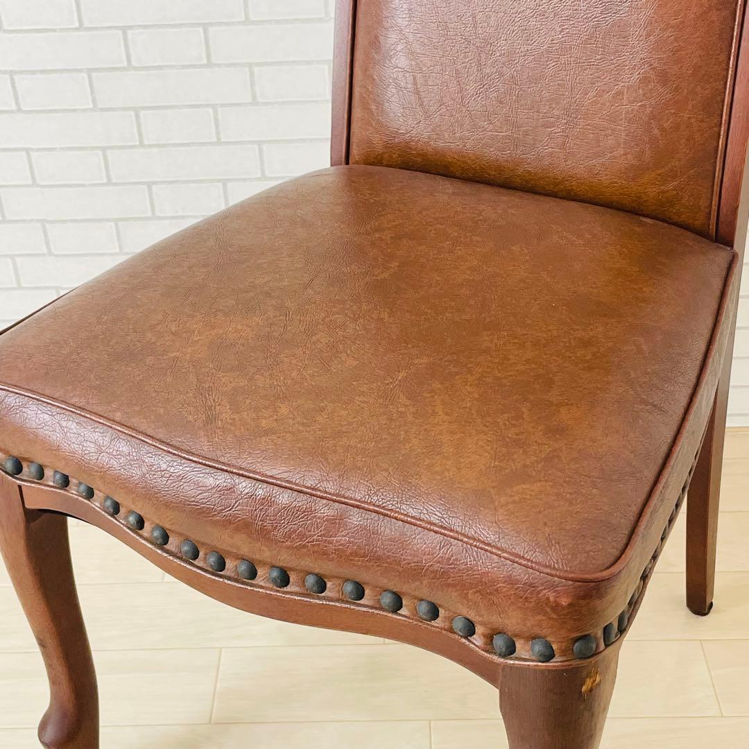 maruni マル二木工 ブラウン ダイニングチェア ベルサイユ 鋲打ち 貴族