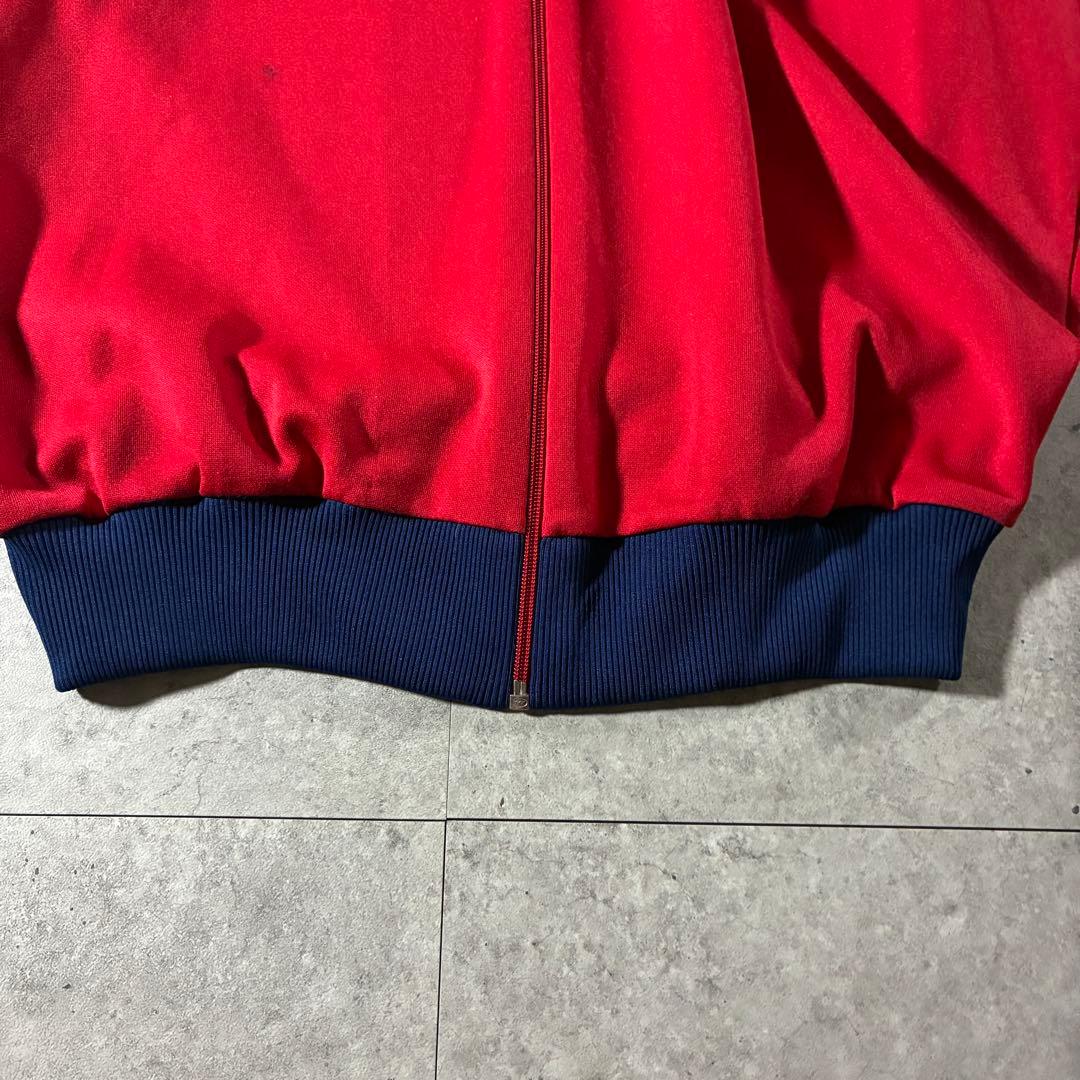 極美品6号 80sデサントadidasトラックジャケット西ドイツ赤ネイビー