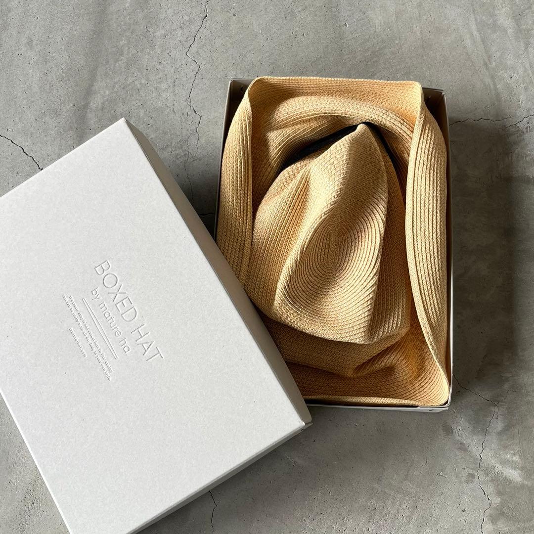mature ha ボックスハット　11cm brim ribbon