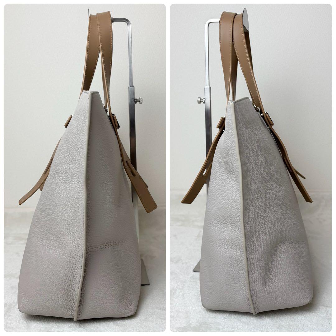 【美品✨/希少】FURLA ジョーヴェトートバッグ 革 ベージュ ギャランティー