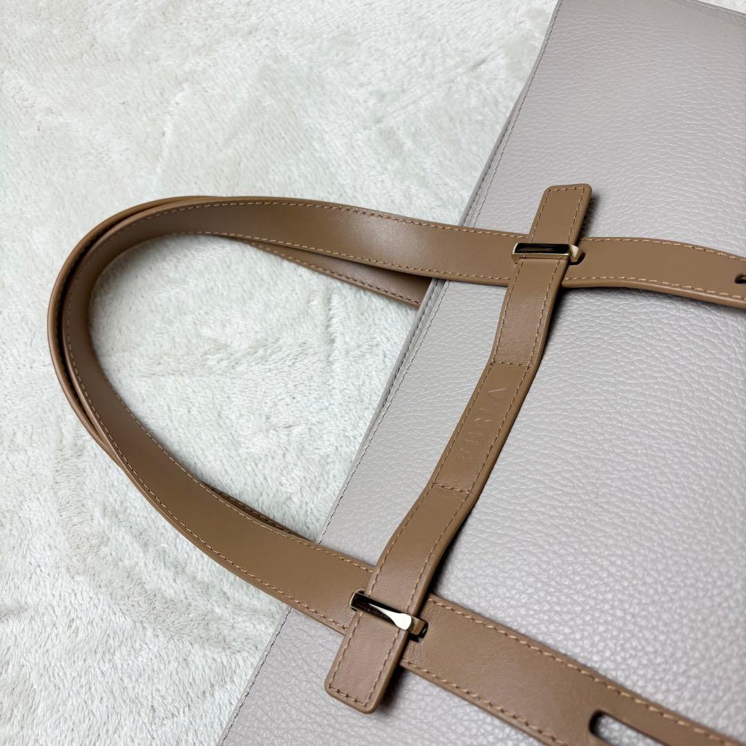 【美品✨/希少】FURLA ジョーヴェトートバッグ 革 ベージュ ギャランティー