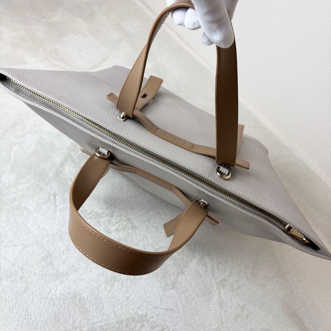 【美品✨/希少】FURLA ジョーヴェトートバッグ 革 ベージュ ギャランティー