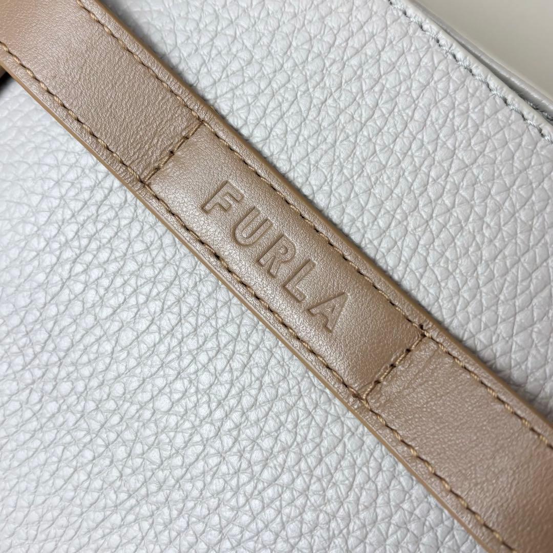 【美品✨/希少】FURLA ジョーヴェトートバッグ 革 ベージュ ギャランティー