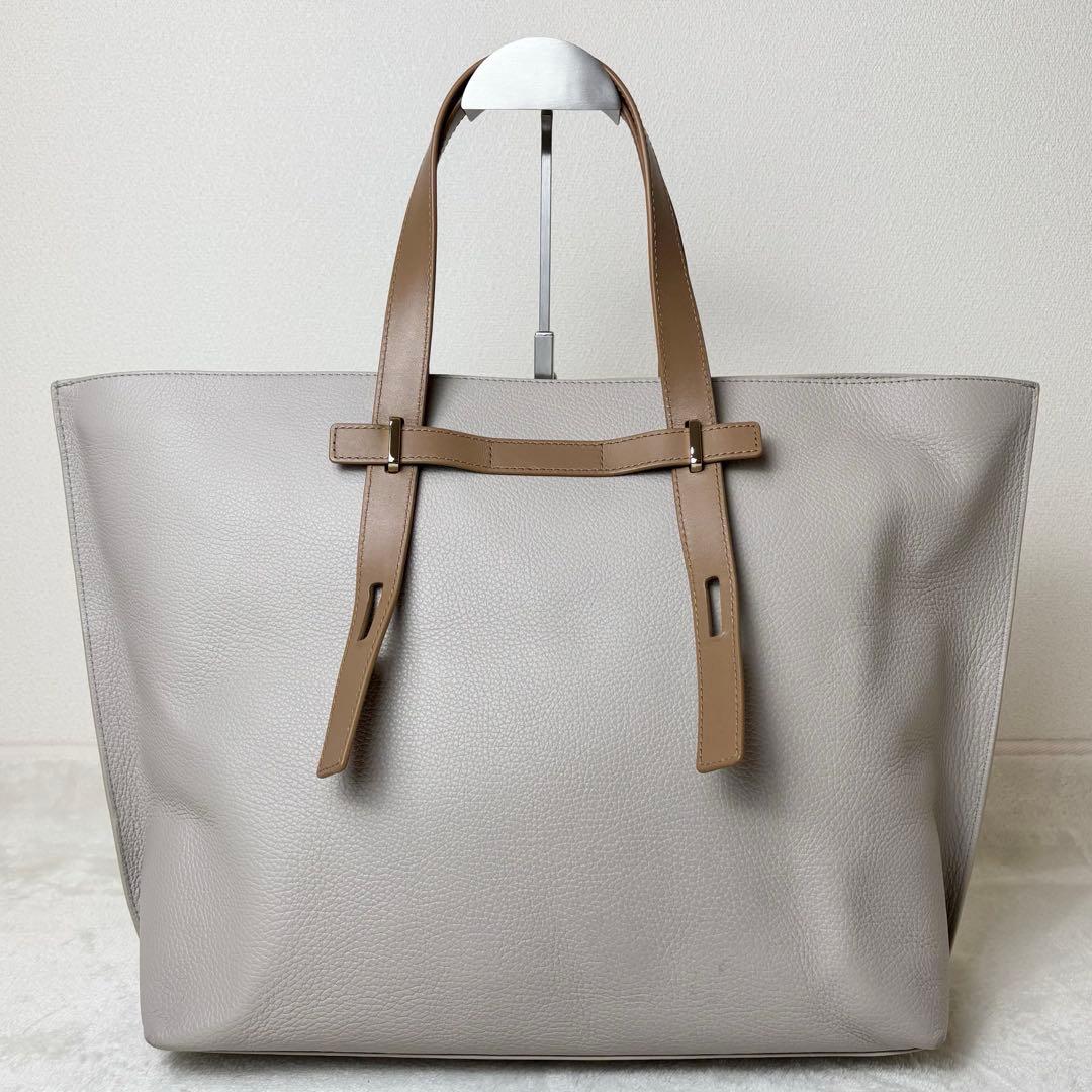 【美品✨/希少】FURLA ジョーヴェトートバッグ 革 ベージュ ギャランティー