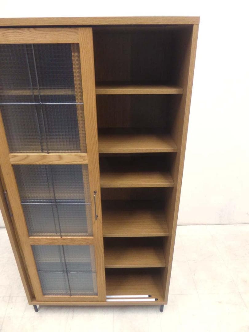 ■adepeche アデペシュ■カデル スライドガラスキャビネット 収納 食器棚