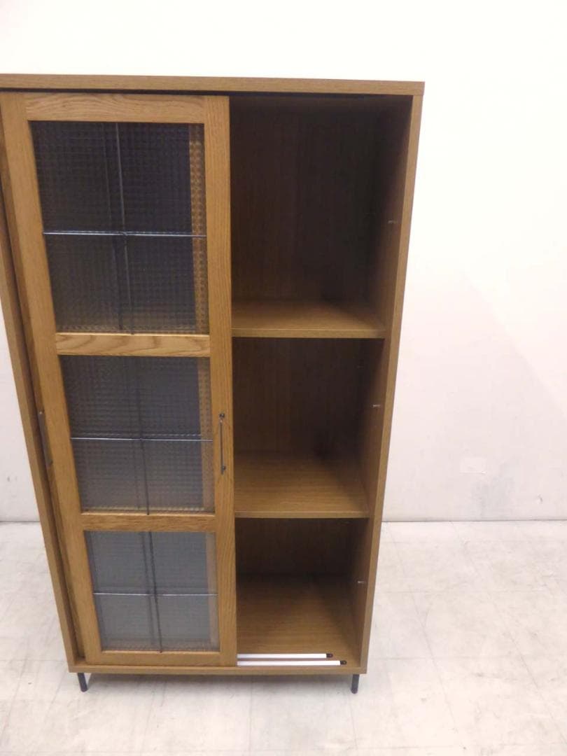 ■adepeche アデペシュ■カデル スライドガラスキャビネット 収納 食器棚