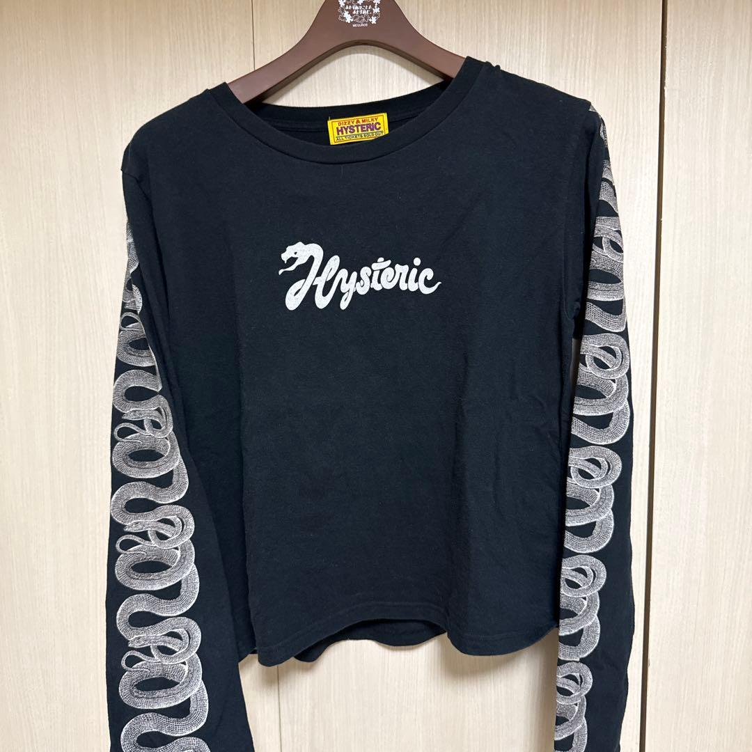 ヒステリックグラマー　ヘビ　黒　ロンT レディース