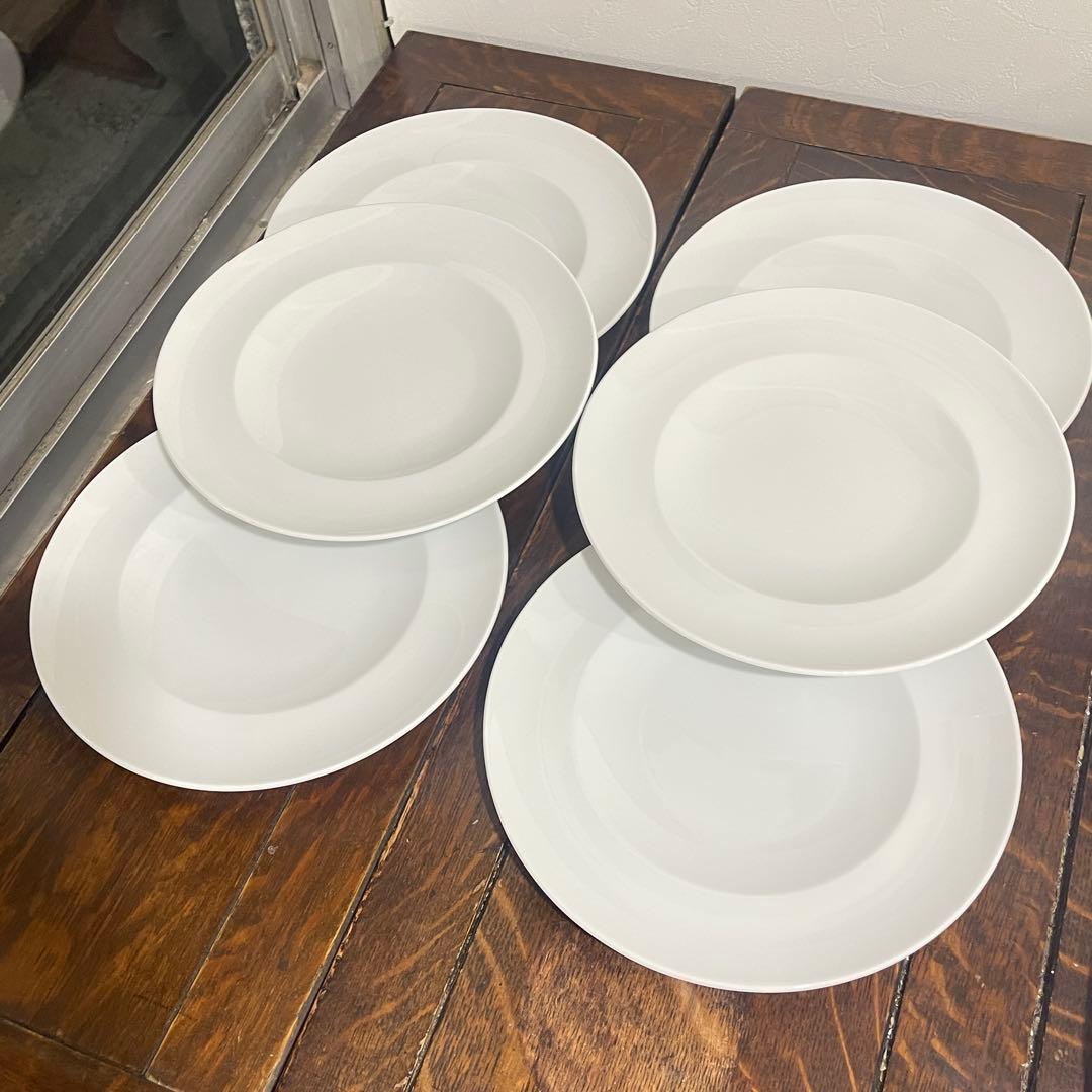 リチャードジノリ　インペロホワイト　6セット　白磁　ディナープレート 29cm
