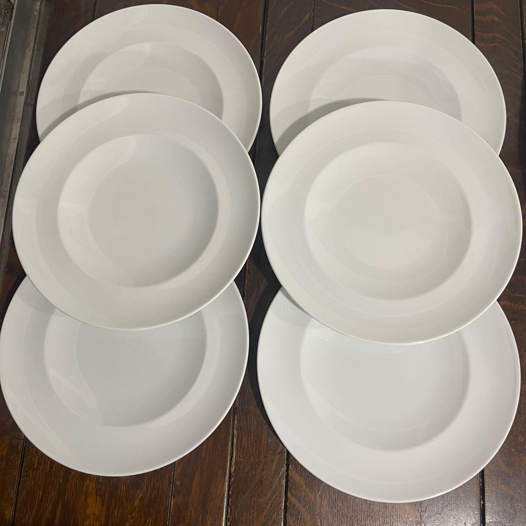 リチャードジノリ　インペロホワイト　6セット　白磁　ディナープレート 29cm
