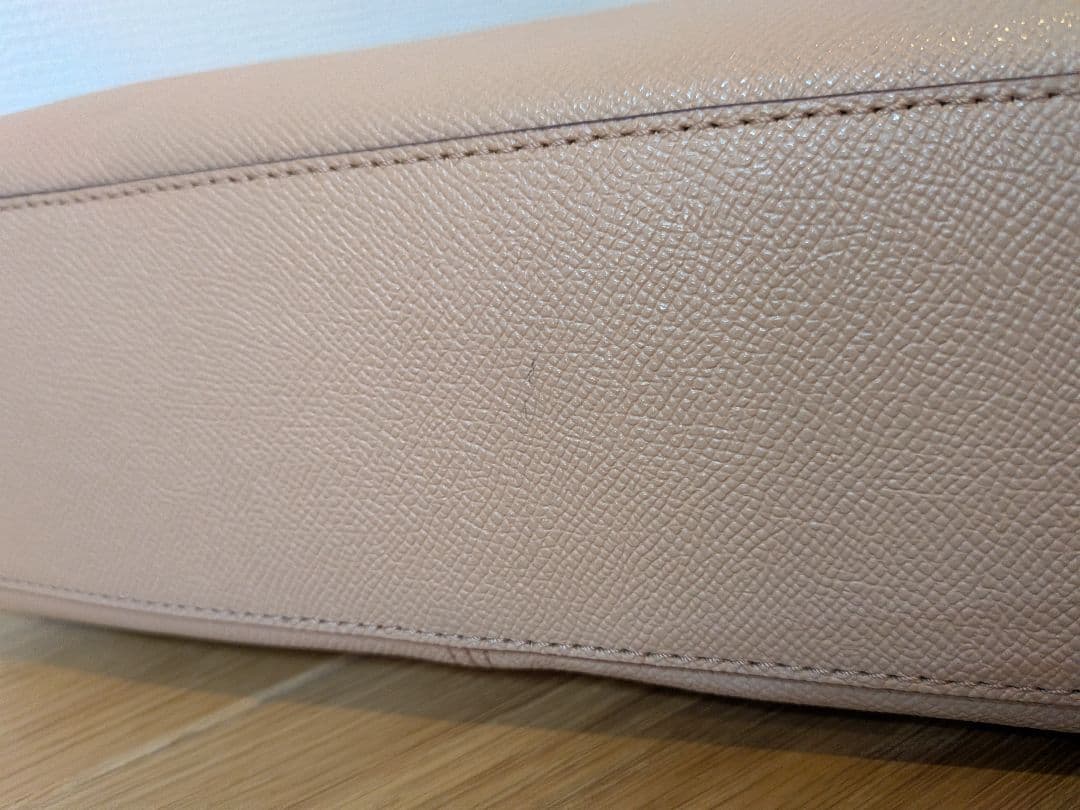 COACH ベージュショルダーバッグ2way　レザー