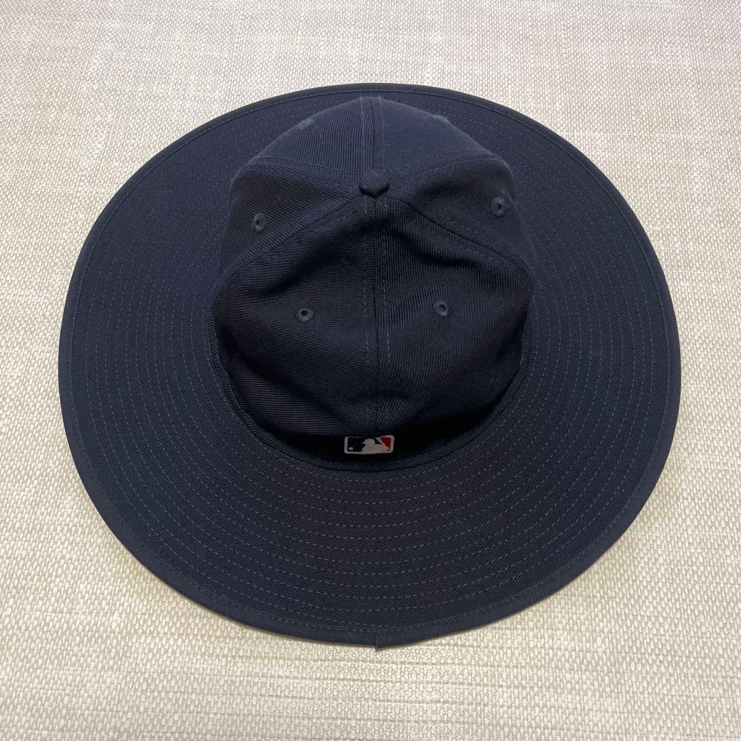 [美品] NEW ERA ニューエラ Fitted Long Brim Hat紺