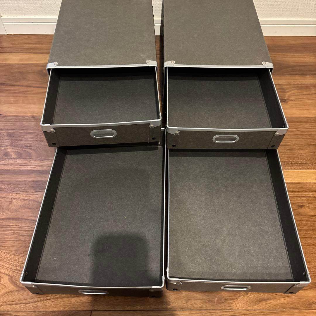 【廃盤品】美品　無印良品 硬質パルプボックス・引出式・２段✖️2