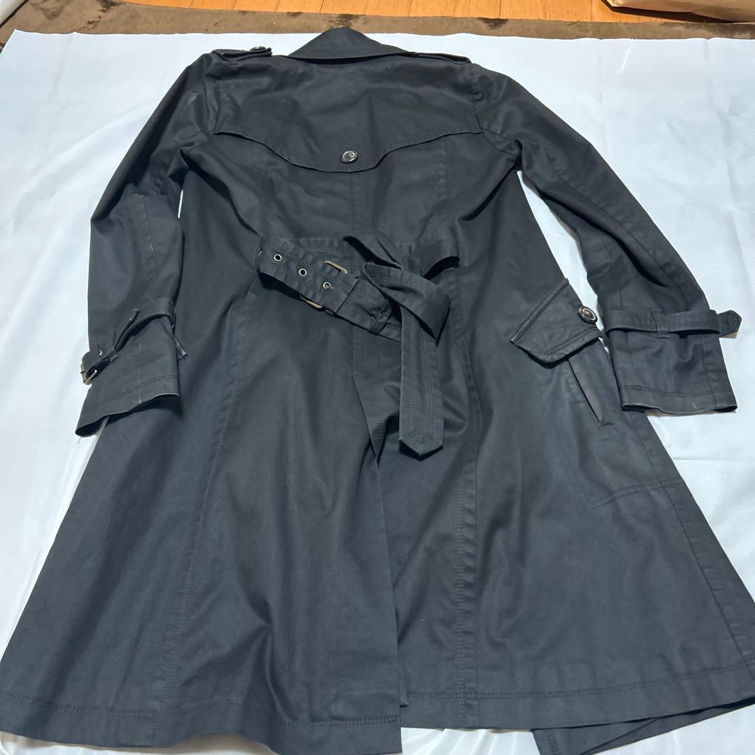 バーバリー 希少サイズ40 L トレンチコート ロング丈 ノバチェック ブラッ