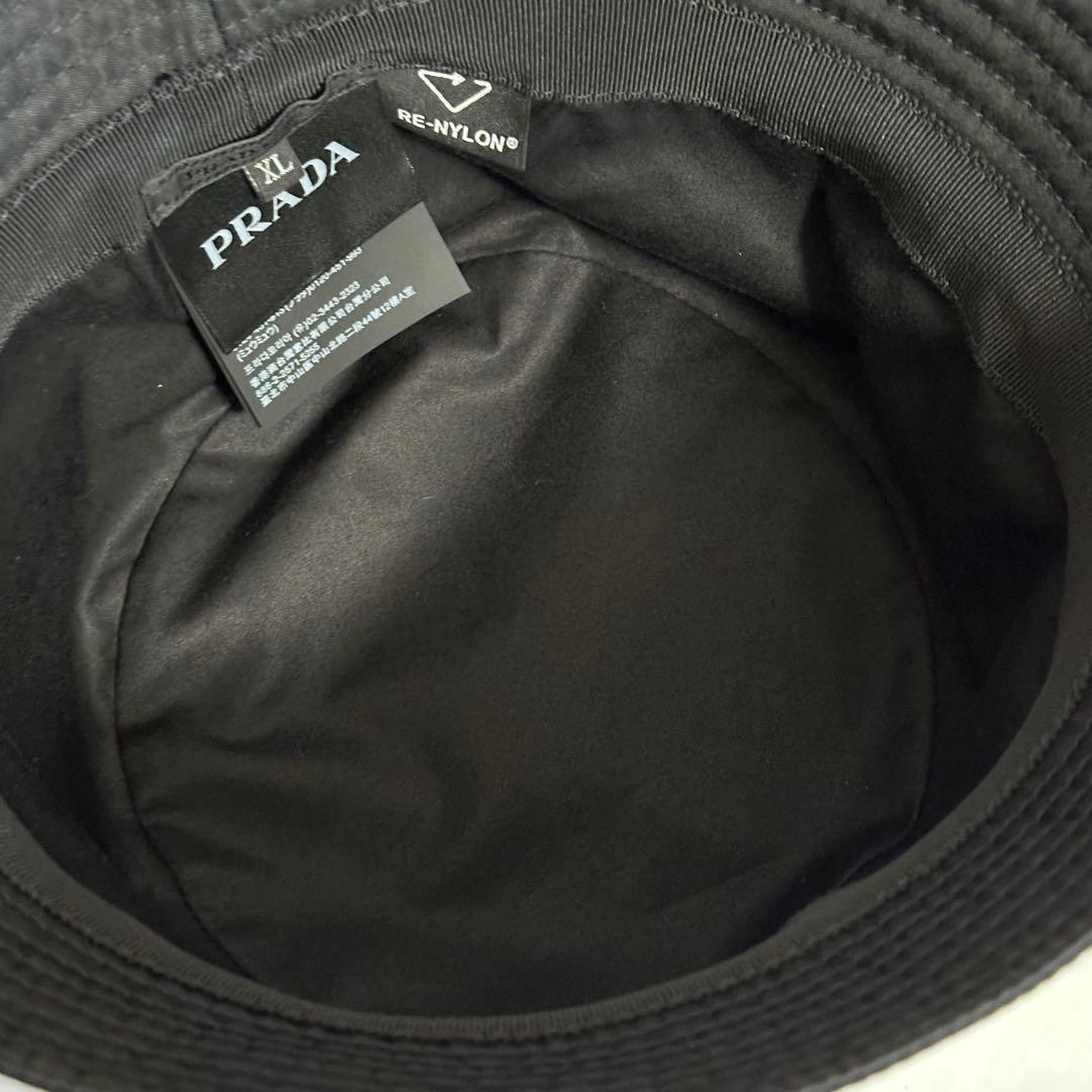 美品 PRADA バケットハット ナイロン XL ブラック