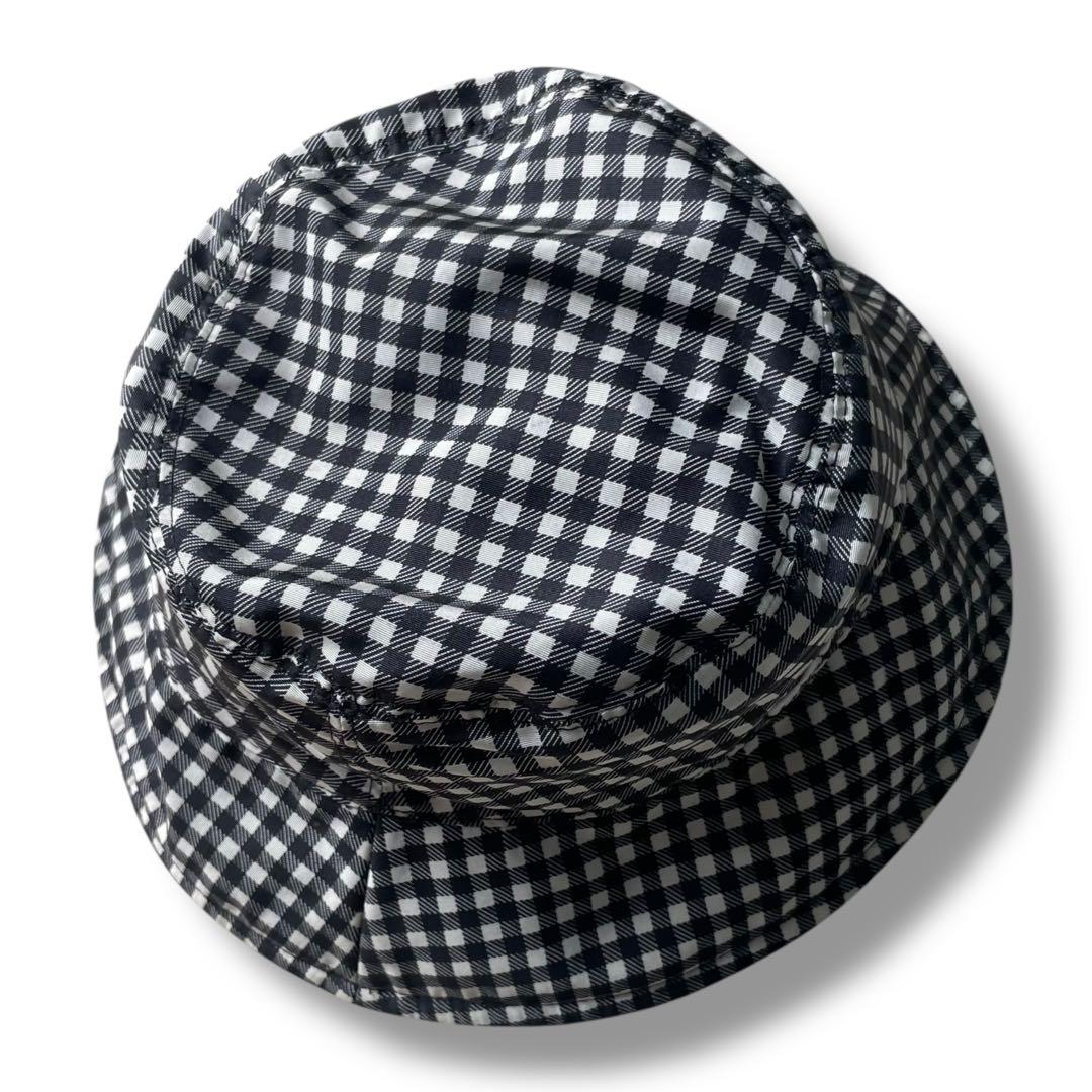 未使用品 MIU MIU シルク使用 チェック柄 バケットハット size M