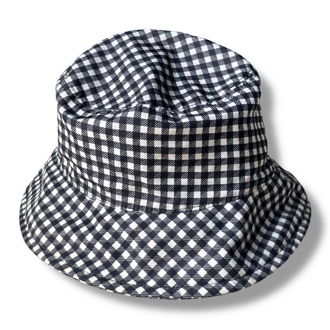 未使用品 MIU MIU シルク使用 チェック柄 バケットハット size M