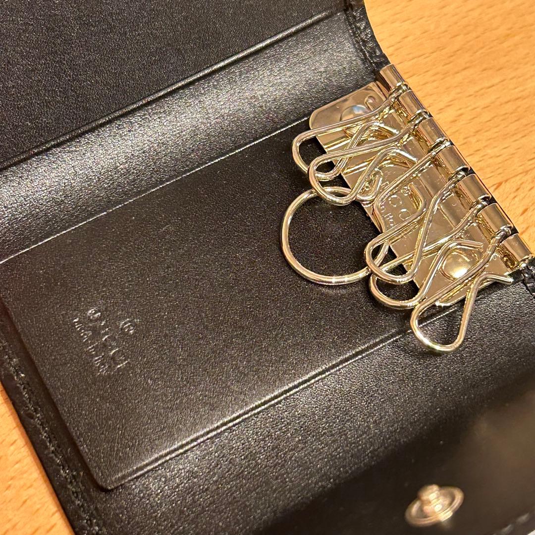 GUCCI グッチ キーケース ブラック 黒 6連 138093