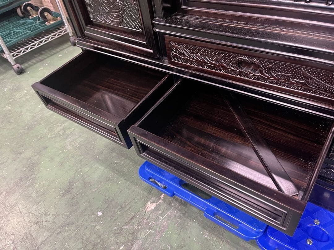 【定価33万】黒檀民芸家具 ラフジュ工房 アンティーク 高級家具