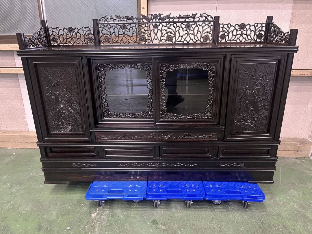 【定価33万】黒檀民芸家具 ラフジュ工房 アンティーク 高級家具