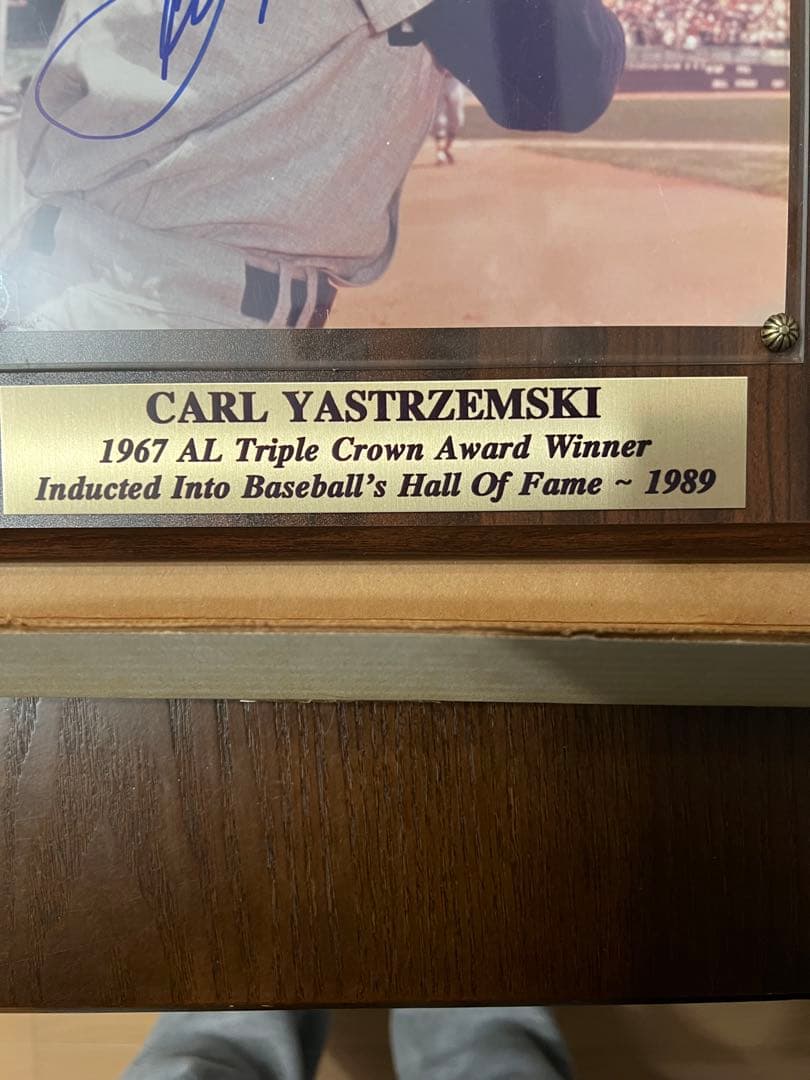 Carl Yastrzemski 直筆サイン入りフォトプラーク