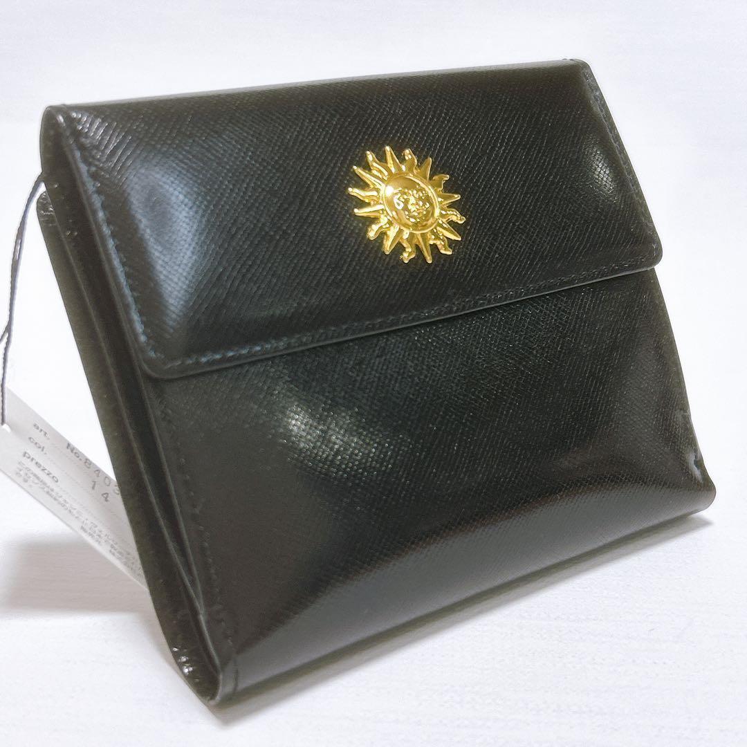 超レア✨新品未使用✨ジャンニヴェルサーチ 二つ折り財布 サンバースト ブラック