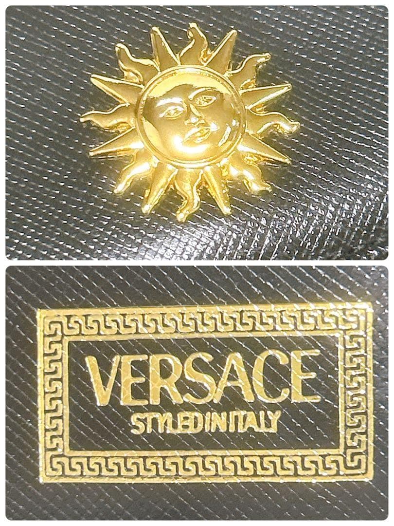 超レア✨新品未使用✨ジャンニヴェルサーチ 二つ折り財布 サンバースト ブラック