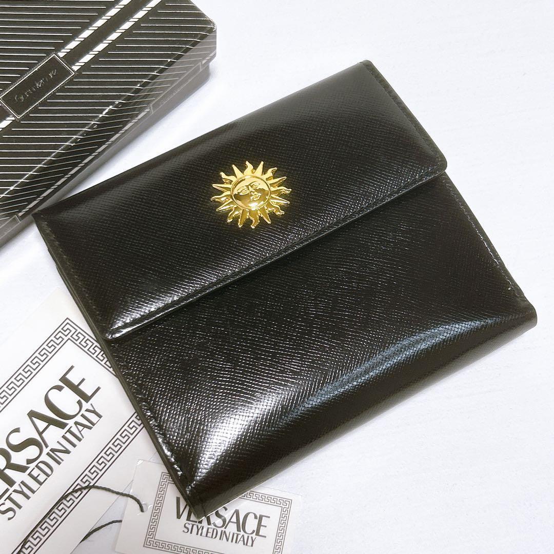 超レア✨新品未使用✨ジャンニヴェルサーチ 二つ折り財布 サンバースト ブラック