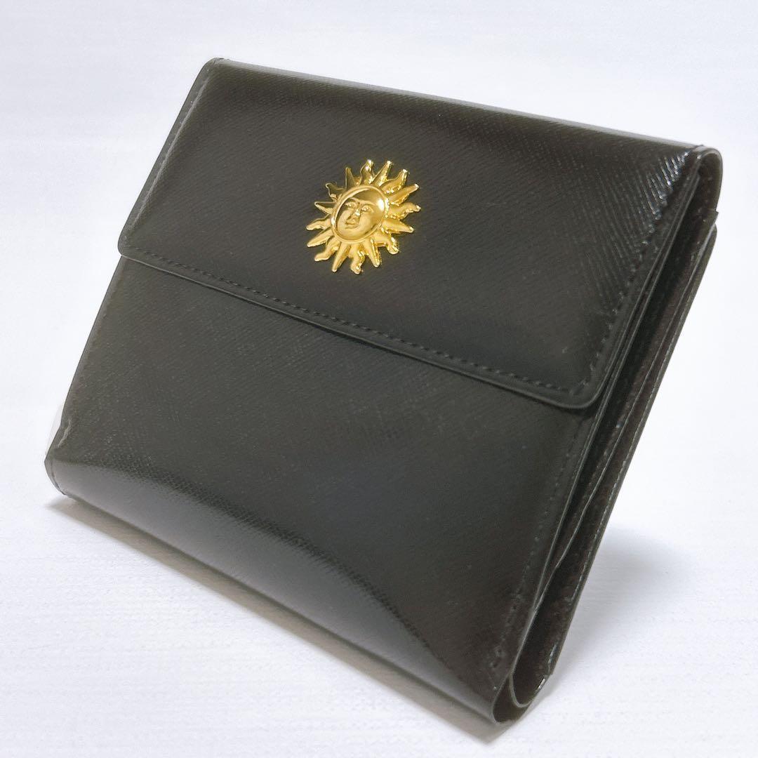 超レア✨新品未使用✨ジャンニヴェルサーチ 二つ折り財布 サンバースト ブラック