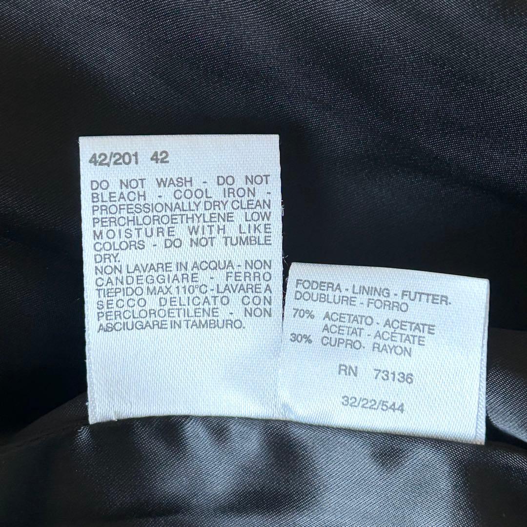 3063y美品 マックスマーラ 銀タグ アンゴラロングコート 黒 大きいサイズ