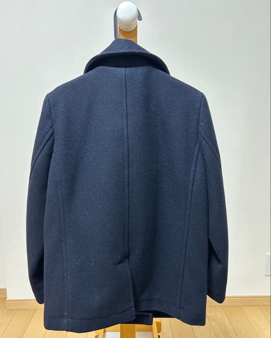 【クリーニング済み☆現行品】ファミリア ネイビー ウール　ピーコート 130cm