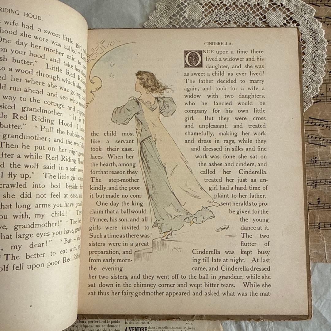 稀少1892年アンティーク愛らしい挿絵の絵本モードハンフリー洋書　童話　古書