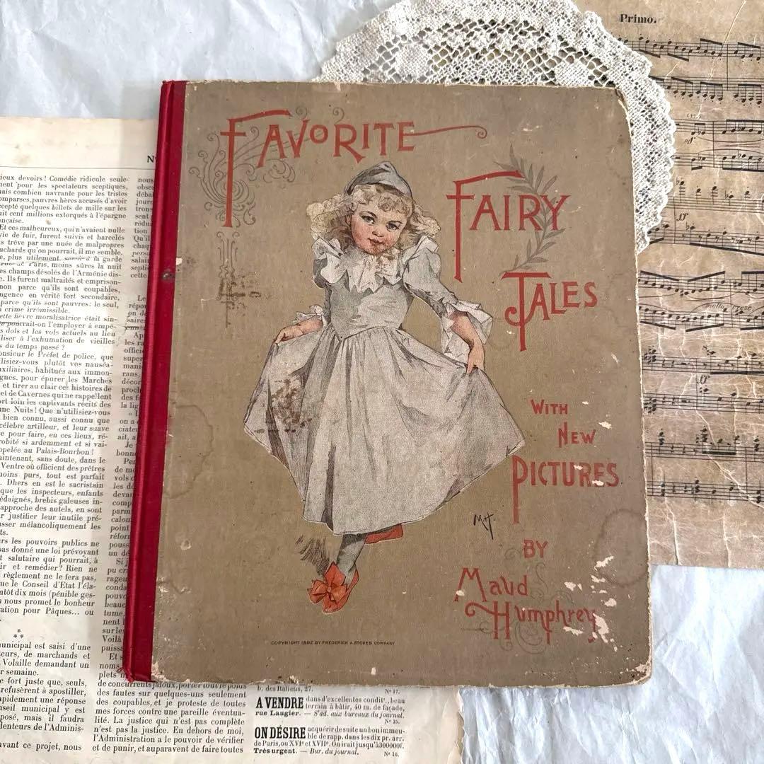 稀少1892年アンティーク愛らしい挿絵の絵本モードハンフリー洋書　童話　古書