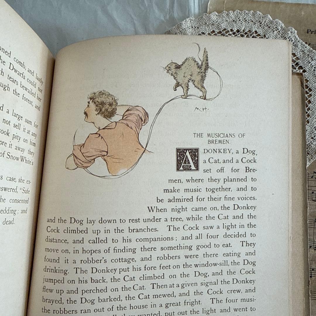 稀少1892年アンティーク愛らしい挿絵の絵本モードハンフリー洋書　童話　古書