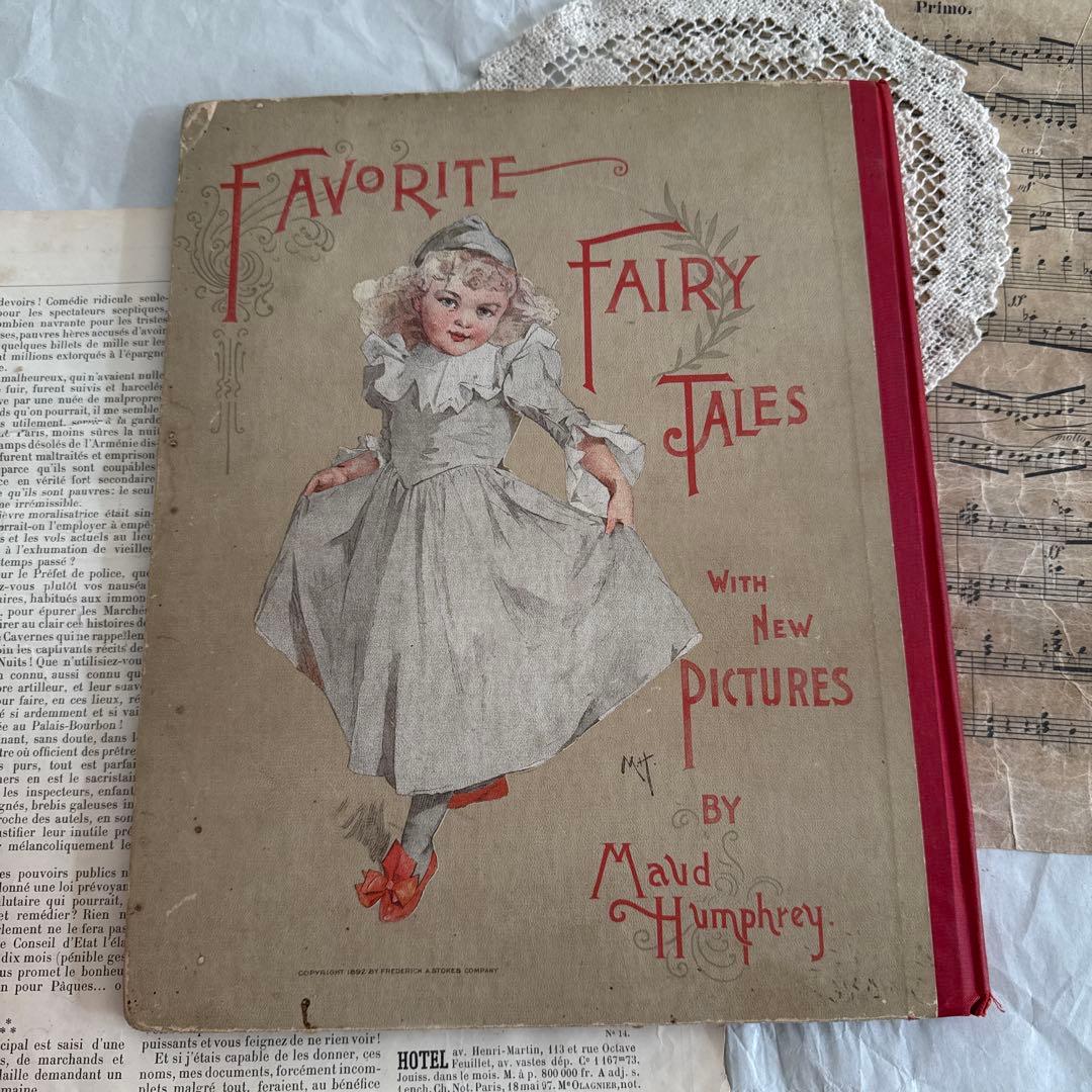 稀少1892年アンティーク愛らしい挿絵の絵本モードハンフリー洋書　童話　古書