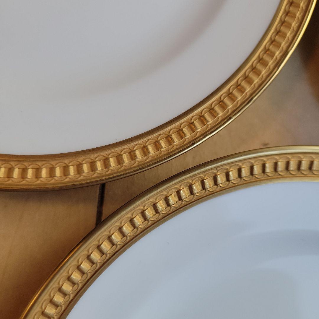 大倉陶園❹　クラウン　エンボス　ケーキ皿　3枚