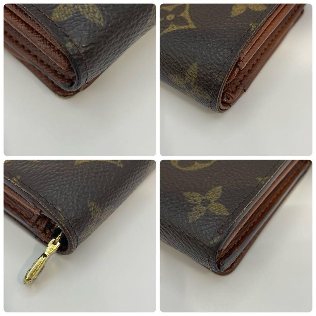 ルイヴィトン　折り財布　ブラウン　L字ファスナー　トレゾール　茶色