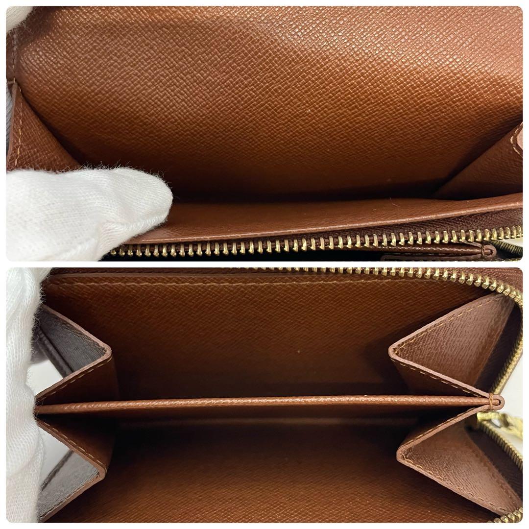 ルイヴィトン　折り財布　ブラウン　L字ファスナー　トレゾール　茶色