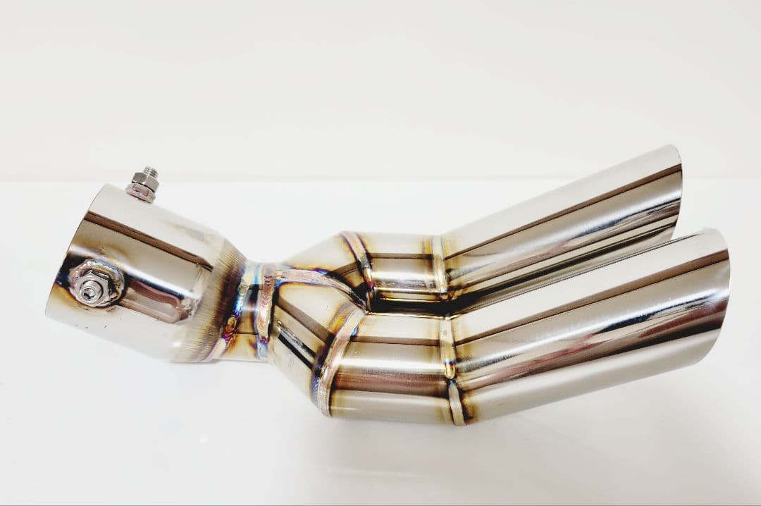 オールステンレス　ネオクラシックデュアルマフラーカッター　下向き用