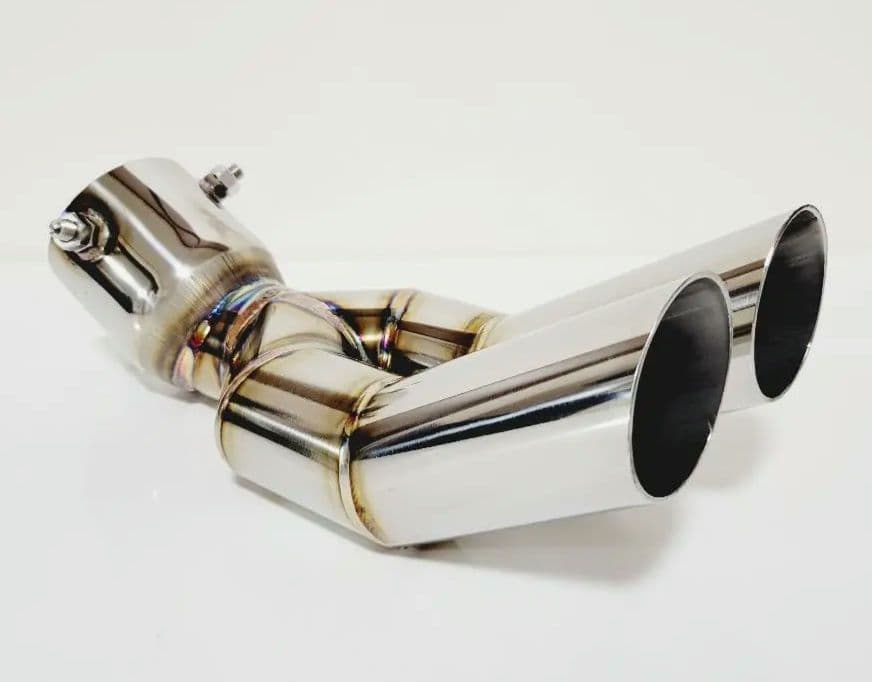 オールステンレス　ネオクラシックデュアルマフラーカッター　下向き用