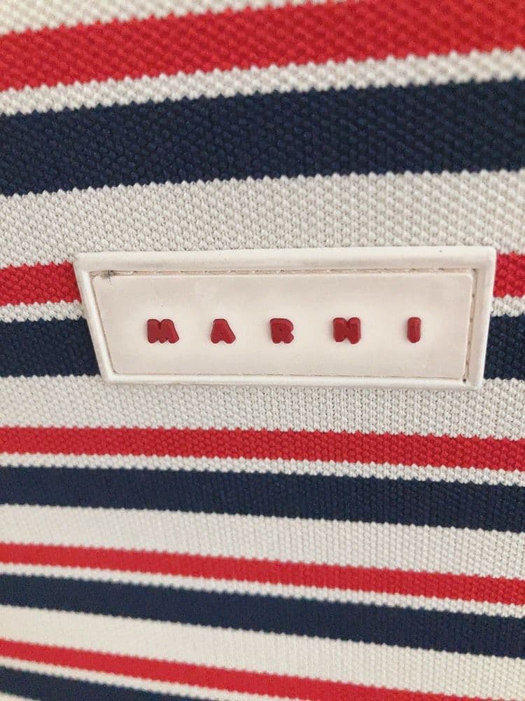 美品　MARNI マルニ　ジャガード　ボーダー　ハンドトートショルダーバッグ