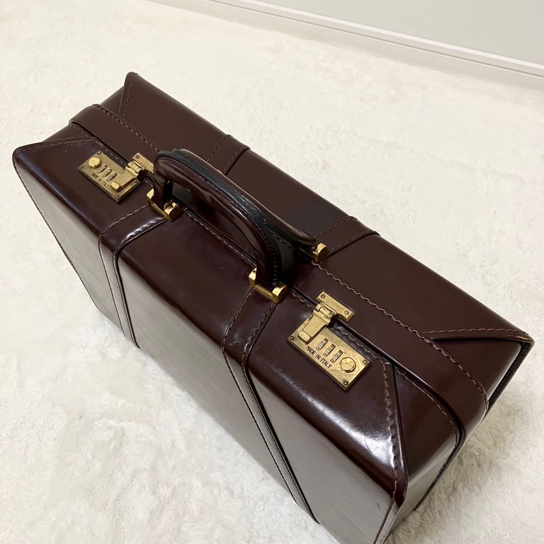 極希少 イタリア製 レザー トランク アンティーク アタッシュケース