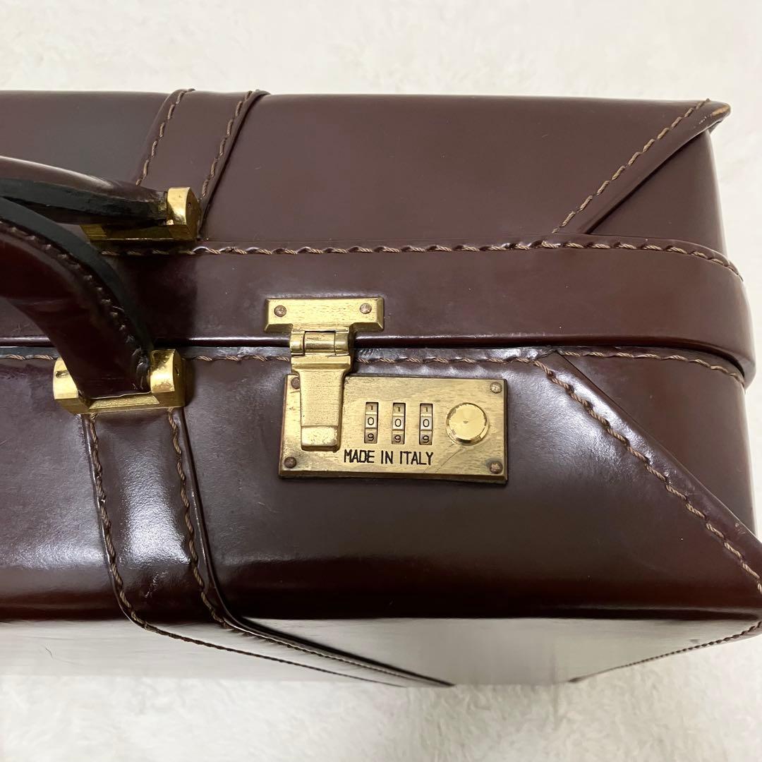 極希少 イタリア製 レザー トランク アンティーク アタッシュケース