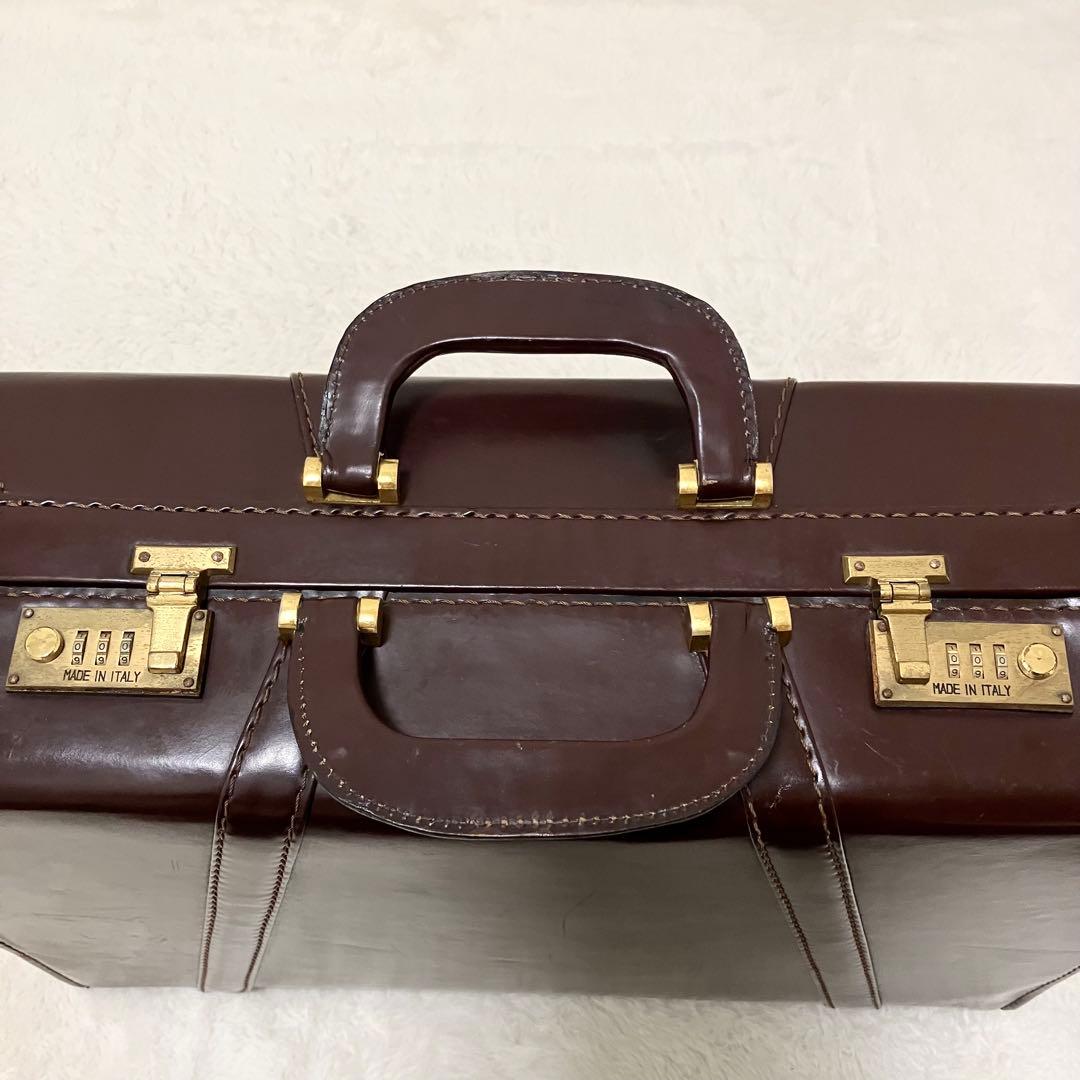 極希少 イタリア製 レザー トランク アンティーク アタッシュケース